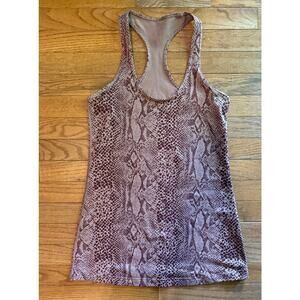 Lululemon Cool Racerback Tank Desert Snack Bark Berry Size 8